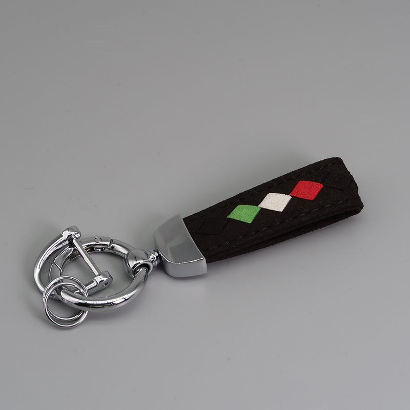 Creative Microfiber Hand Woven Leather Car Keychain Pendant Car Anti Lost Suede Keychain_autovado.com