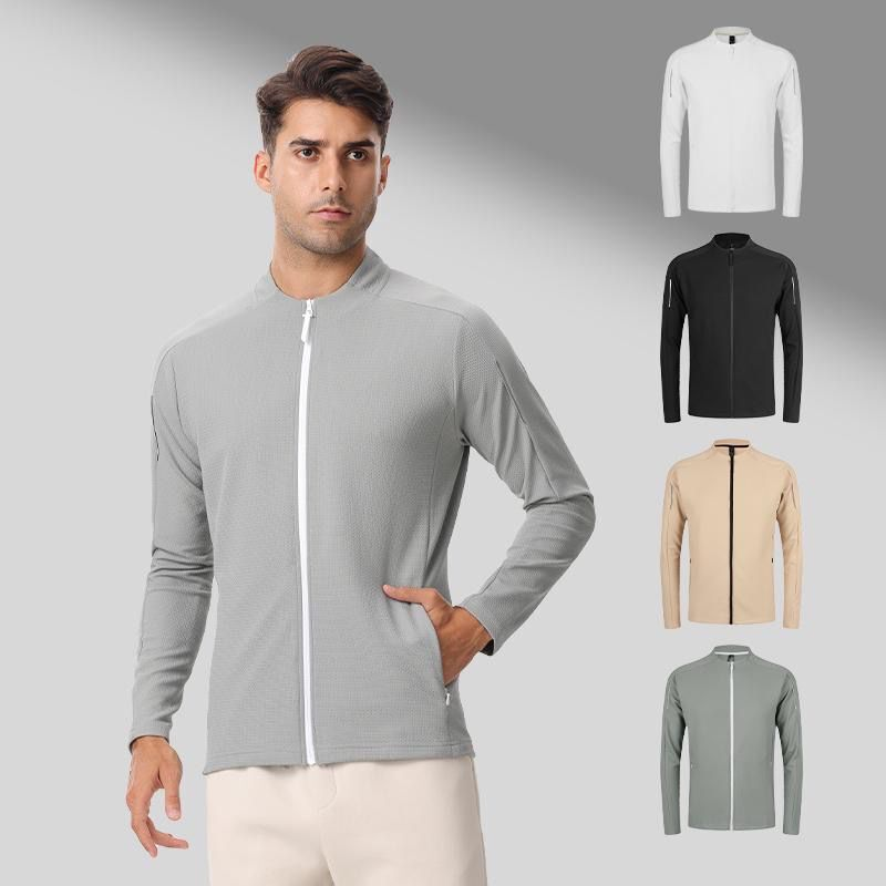Men's Clothing Sports Jacket Leisure Running Round Neck Zipper Cardigan Sweater Quick-Drying Fitness Breathable_autovado.com