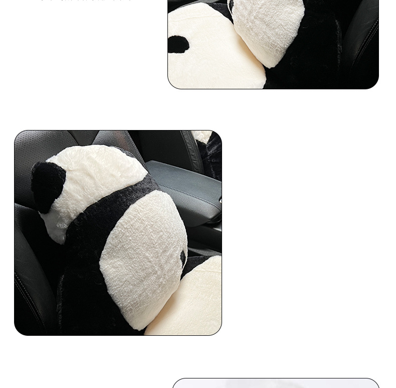 Can love Panda car waist autumnwinter plush comfortable warm car pillow pillow cartoon car cushion woman_autovado.com