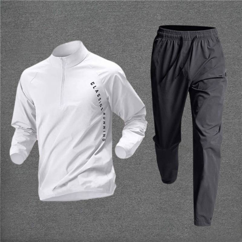 Men's Clothing training suit quick drying clothes long sleeve autumn and winter sports student cycling sports shirt top running jacket sports suit_autovado.com