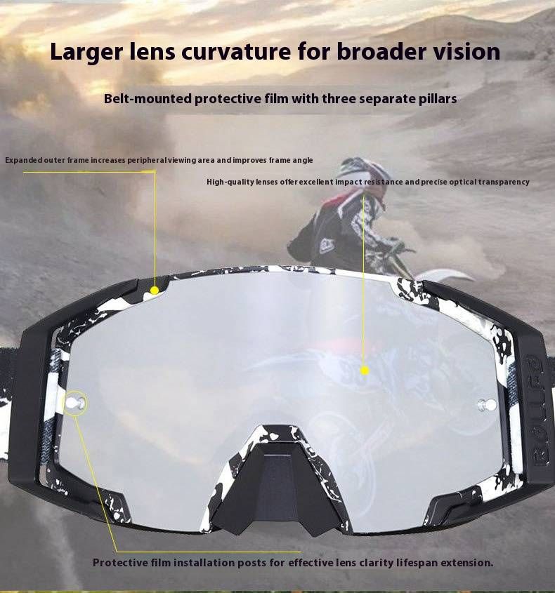 Unisex Multi-Sport Goggles With Interchangeable Lenses – Windproof, Anti-Fog, UV Protection For Cycling, Skiing & Off-Road Adventures_autovado.com