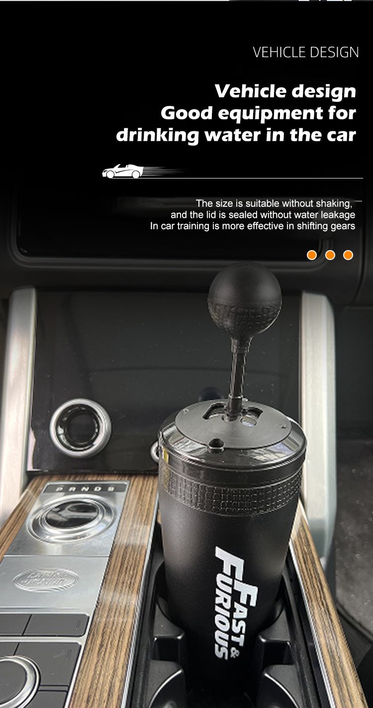Car Cup Holder Bottle - 500ml With Straw_autovado.com