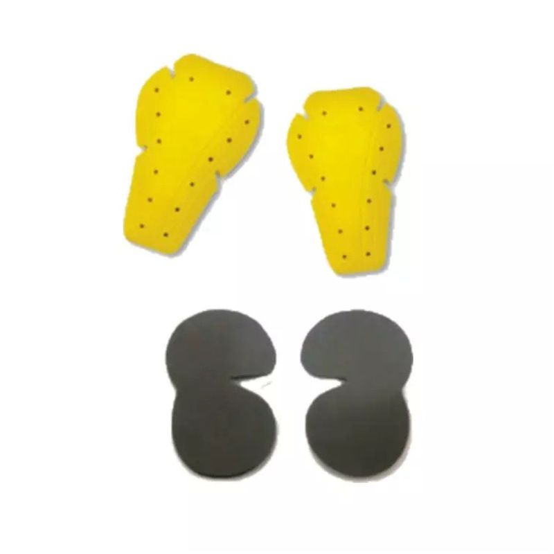 Motorcycle Riding Gear Set - 4-Piece Protective Armor For Knees & Hips, Breathable Foam Padding, Classic Yellow Jeans-Compatible Design_autovado.com