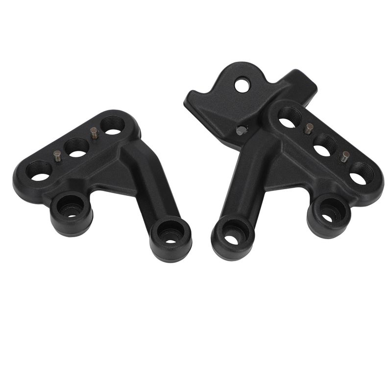 Motorcycle Foot Peg Brackets - Universal Aluminum Alloy Replacement Parts For Custom Bike Modifications (Black, 12x12x5cm)_autovado.com
