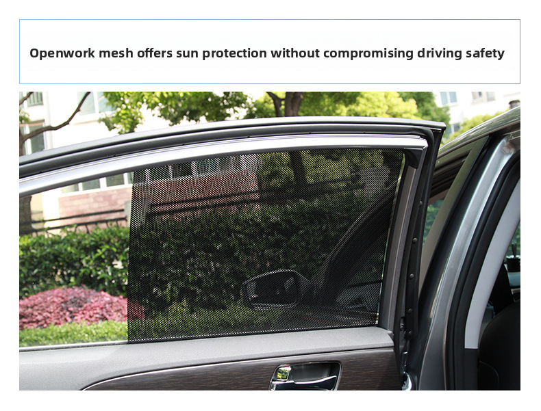 Interior Side Window Electrostatic Adhesive Car Panel Sun Protection Sunshade Sticker 2 Pieces_autovado.com