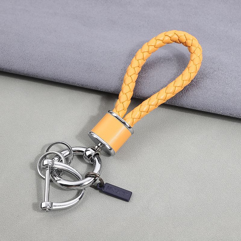 Car Key Chain Pendant Women's Men's High End Personality Creative Braided Leather Car Key Chain Cute Ins Internet Celebrity_autovado.com