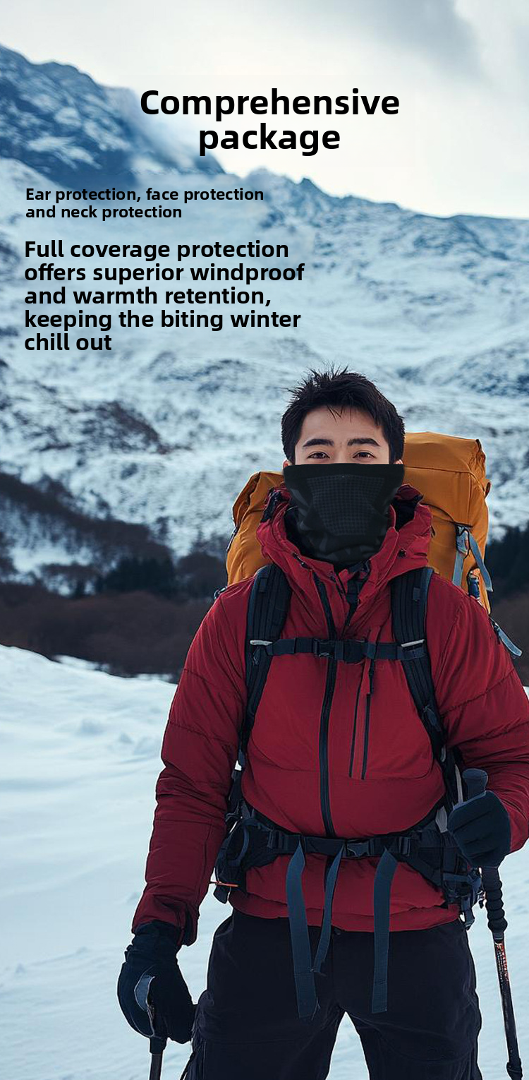Winter Cycling Warm Windproof Ski Mask Cold-proof Headgear Outdoor Sports Mountaineering Ear Protection Neck Warmer Gear_autovado.com