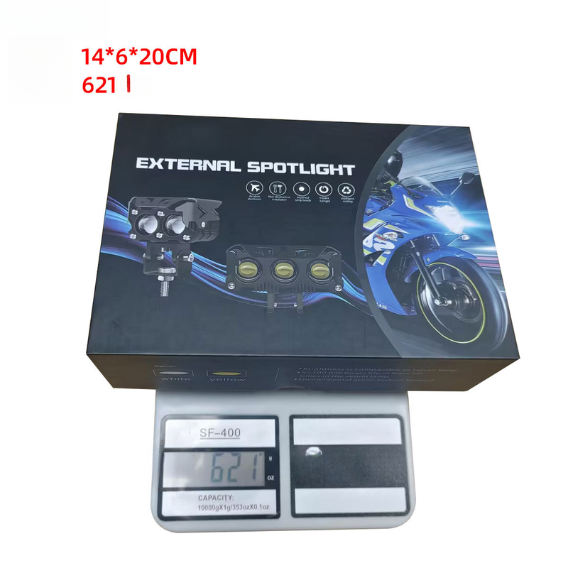 Motorcycle LED Electric Vehicle Lights, Battery External Spotlights, Dual Light Modified Lights_autovado.com