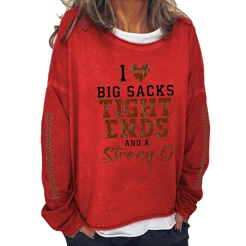 Women's Clothing Autumn and Winter Women's Clothing Digital Football Print Round Neck Long Sleeve Casual Sweater_autovado.com