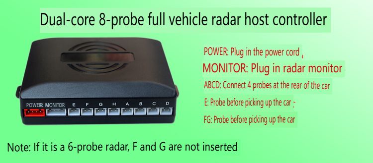 8-Sensor LED Parking Radar System With Voice Alerts & Crescent Display - Universal Front/Rear Bumper Parking Assistant For Cars/SUVs/Trucks_autovado.com