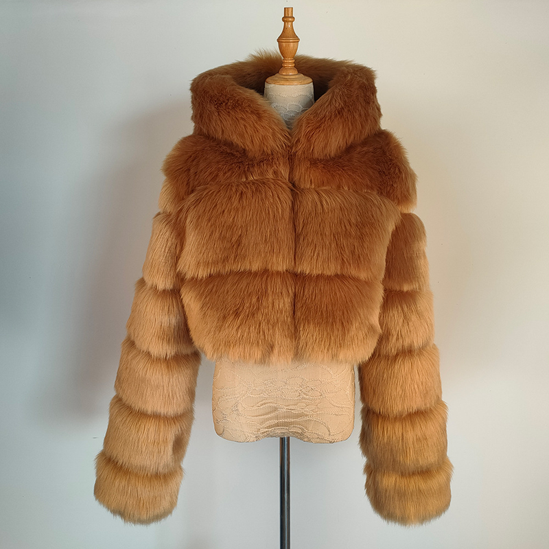 Women's Winter Thickened Artificial Fur Coat Short Jacket Fashion Large Size_autovado.com