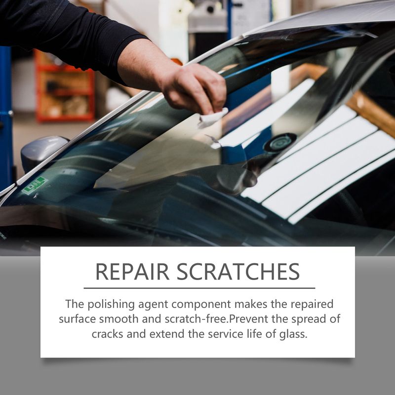 HOMONTH Windshield Crack Repair Kit, Clear Vision Automotive Front Windshield Nano Repair Solution Set_autovado.com