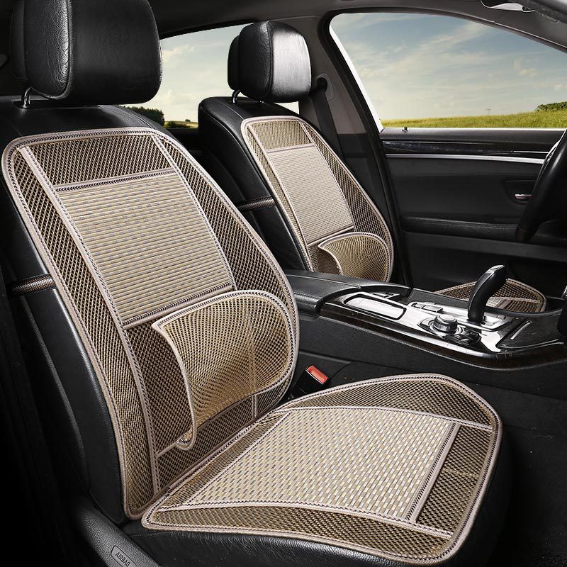 cool car seat cushion bamboo mat cool driving single seat one-piece with backrest single bamboo mat_autovado.com