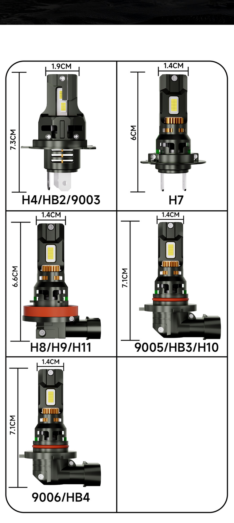 New Car Led Headlights High Power D9 Plug-in H7 H11 H4 Near And Far Light Integration_autovado.com