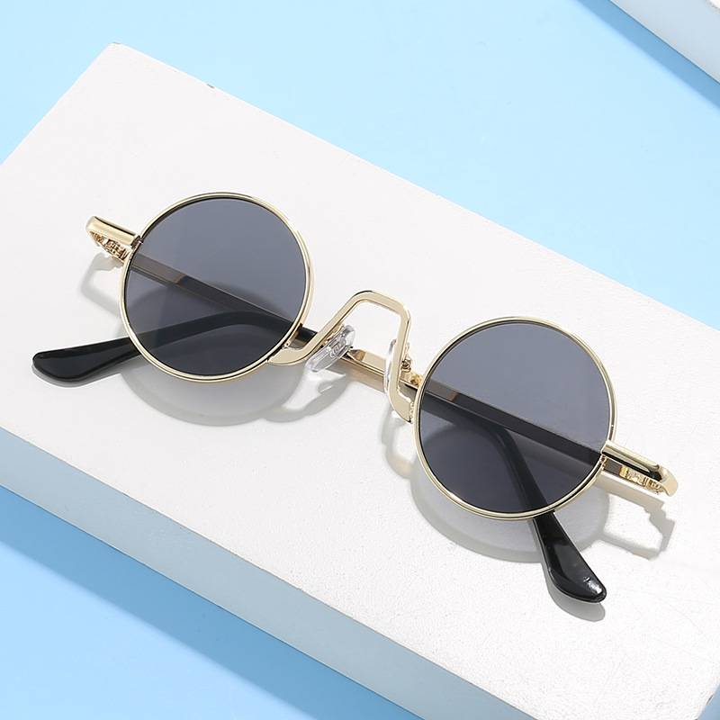 Unisex Prince Mirror Steampunk Retro Small Round Sunglasses Small Frame Sunglasses Glasses_autovado.com