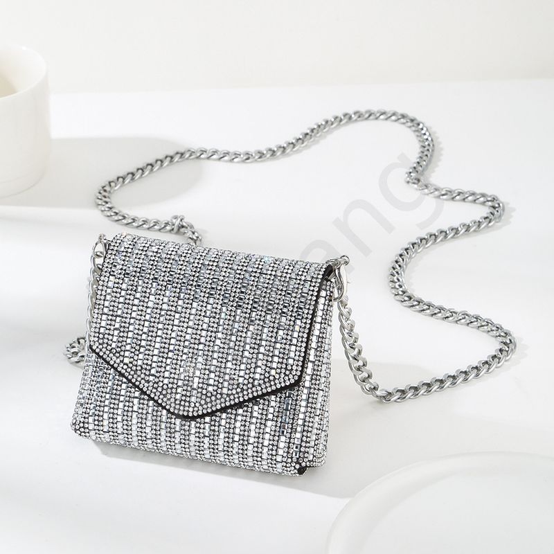 rhinestone glass small square bag mouth red envelope coin purse BlingBling multi-color women's crossbody bag_autovado.com
