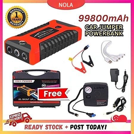 99800mAh 12V Powerbank Jumper Multi-function Emergency Tire Power Bank Car Starter_autovado.com