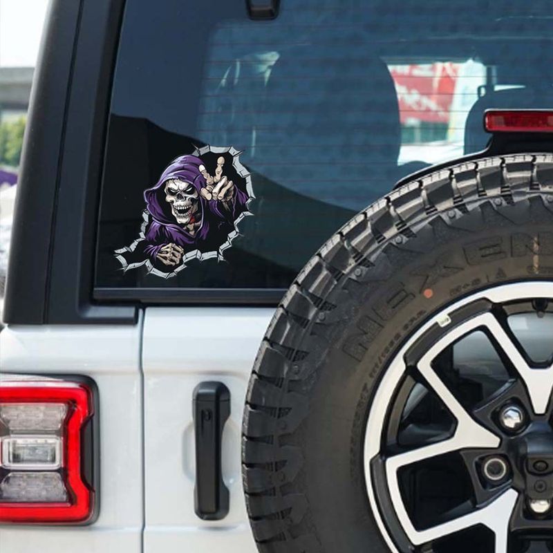 Halloween ghost face car stickers animal stickers motorcycle scratch cover creative body stickers_autovado.com