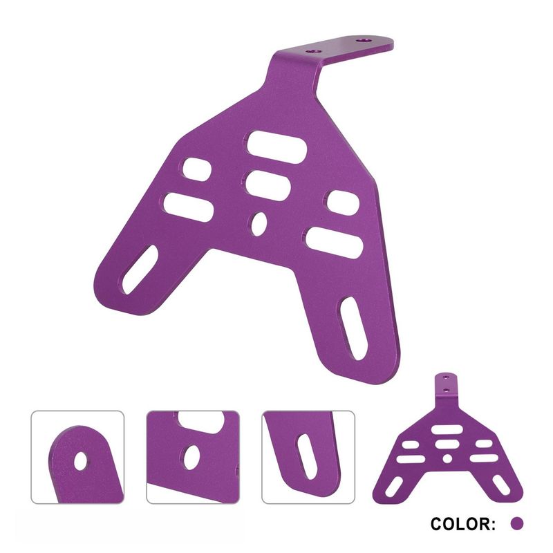 Motorcycle Rear Tail Light Bracket - High-Quality Aluminum Alloy Body Mounting Accessory For S/X Models (Black/Purple)_autovado.com