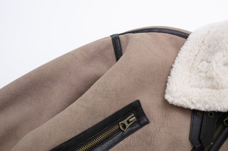 Women's Clothing fur double-sided short jacket _autovado.com