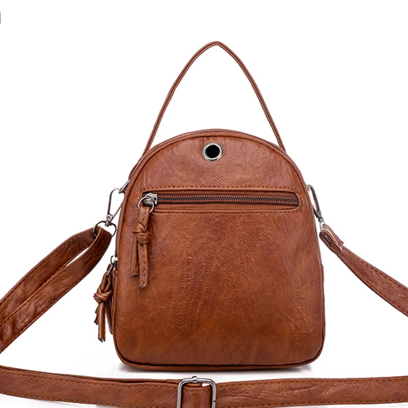 Multi-Functional Soft PU Leather Small Shoulder Bag For Women Vintage Fashion Crossbody Bag Female Purse Cell Phone Handbag_autovado.com