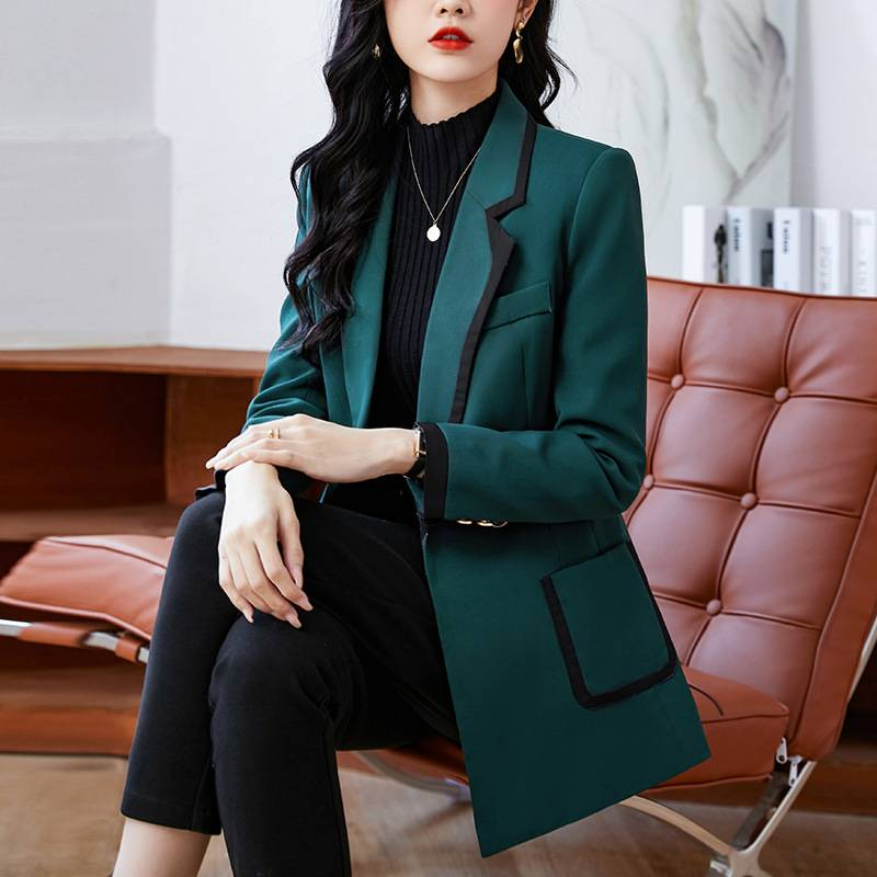 Women's Clothing slim-fit elegant commuter casual all-match small top suit_autovado.com