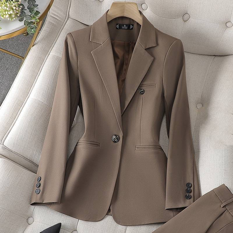 Women's Clothing long sleeved professional suits and trousers formal suits for interview sales work clothes _autovado.com