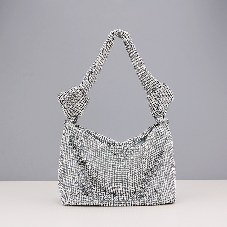 Internet celebrity popular rhinestone handbag dinner bag ladies dress versatile bag European and American banquet evening bag_autovado.com