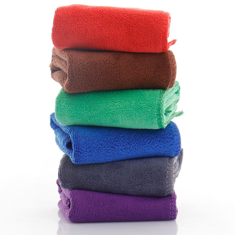 Microfiber Small Square Absorbent Household Hand Dry Hair Towel, Car Accessories_autovado.com