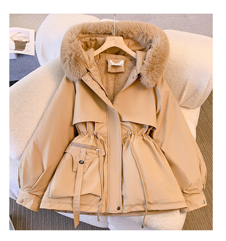 Women's Winter Jacket Fashionable and Versatile Plus Velvet Thick Fur All-in-One Jacket_autovado.com