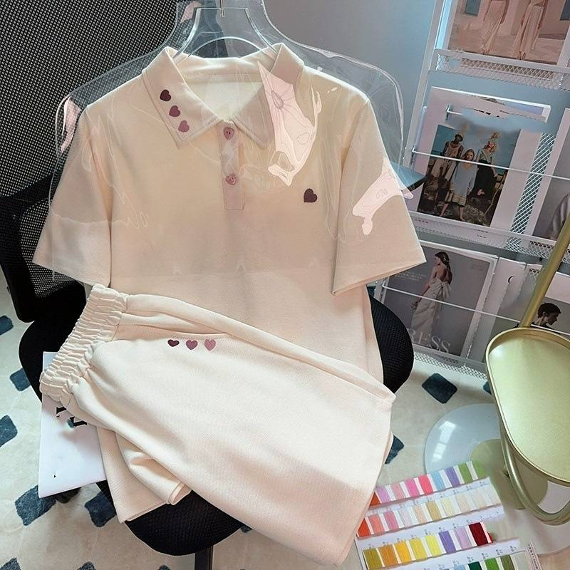 Women's Clothing College style love pattern sports suit_autovado.com