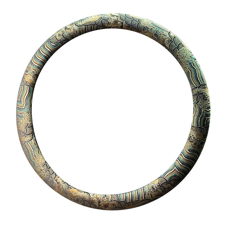 Universal Cloud Sea Cliff Pattern Steering Wheel Woven Brocade Embroidery China-Chic Personalized Creative Anti Slip_autovado.com