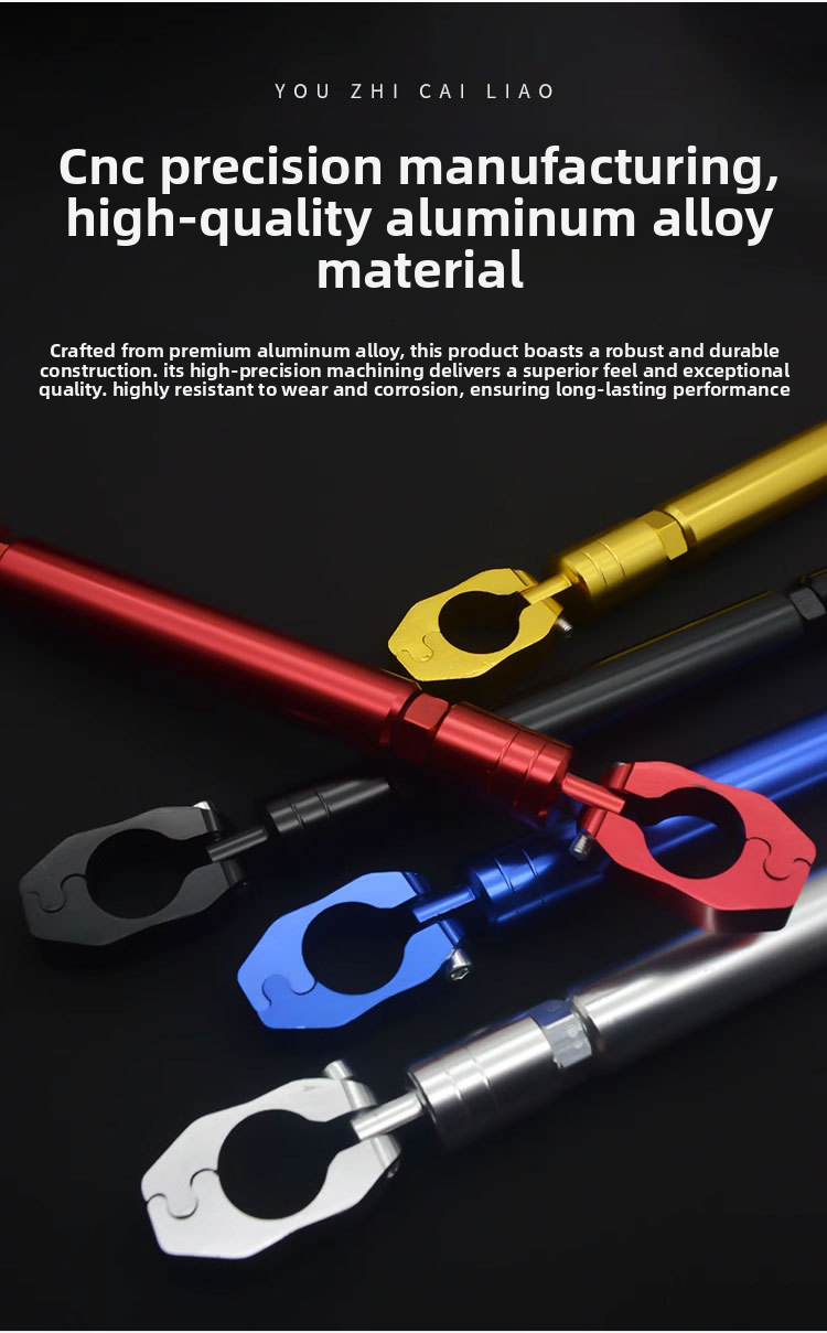 Motorcycle Modification Thickened Crossbar Extension Handlebar Balance Pull Rod Electric Vehicle Reinforced Headstock_autovado.com