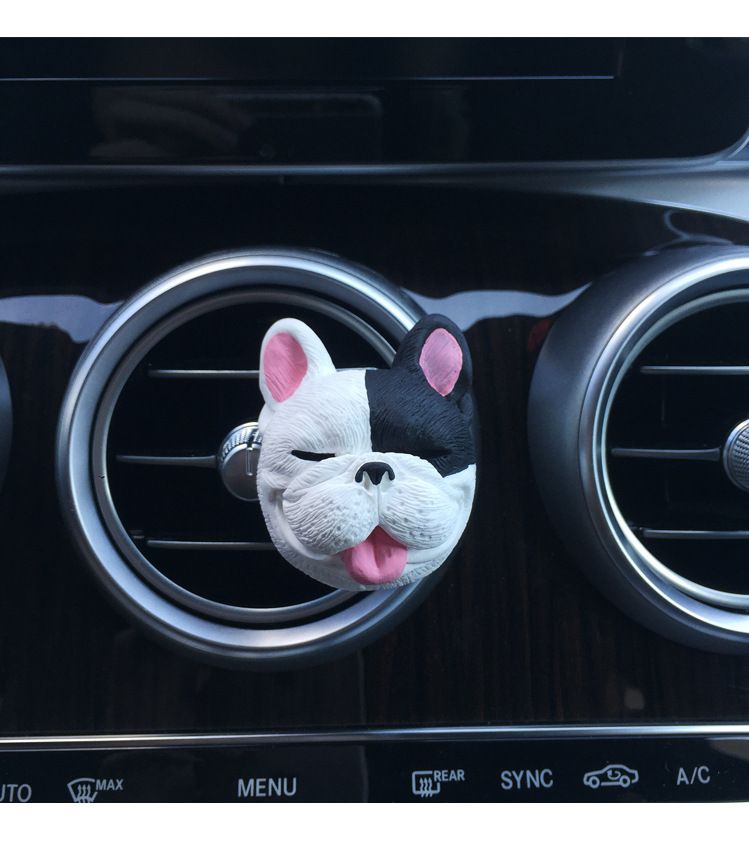 New Car Perfume Car Air Outlet Clip Fragrance Expander Stone Dog Head Fighter Dog Car Interior Decoration Fragrance Accessories_autovado.com