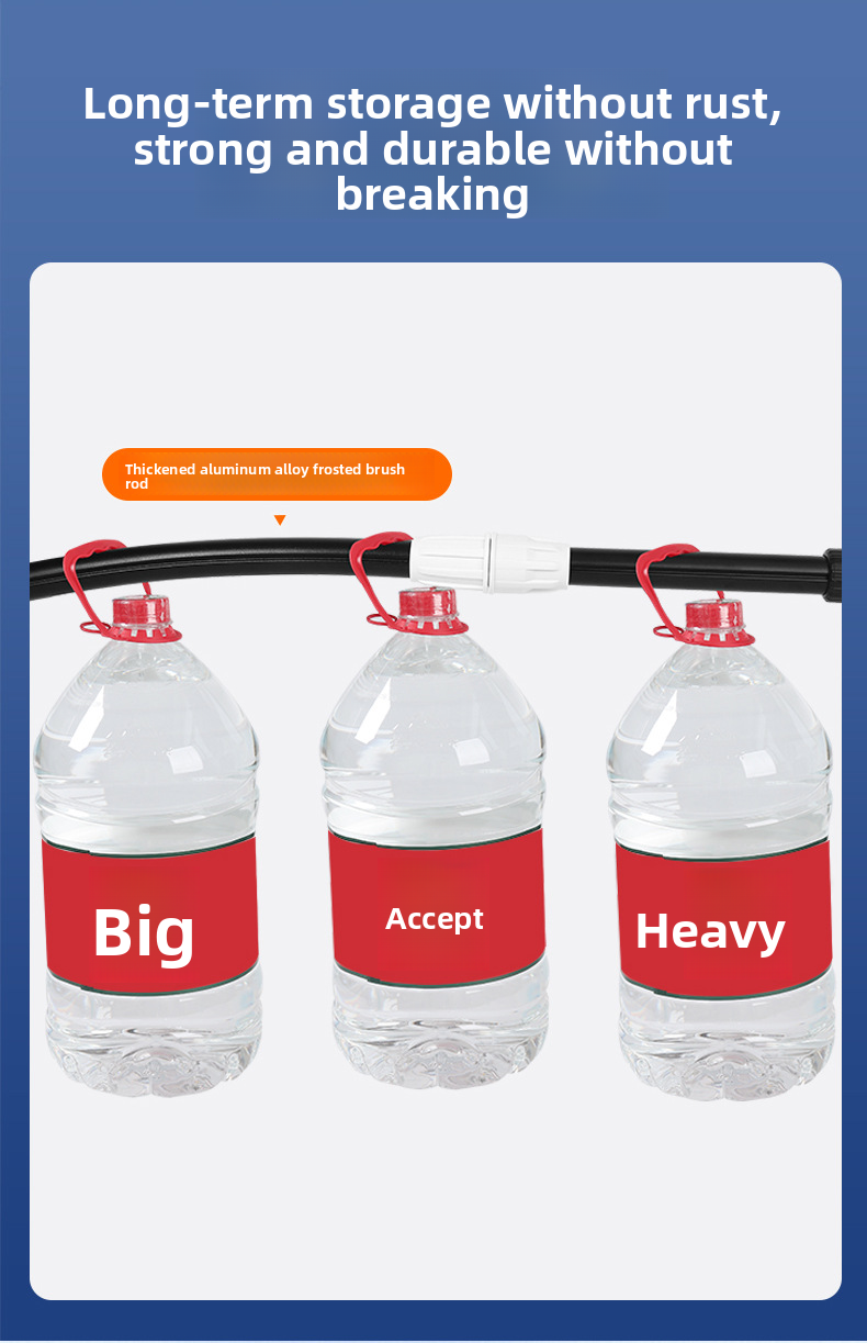 Wash Mop With Large Handle, Curved Rod, Labor-saving, Extendable, Detachable, Car Brush, Automotive Cleaning Tool_autovado.com