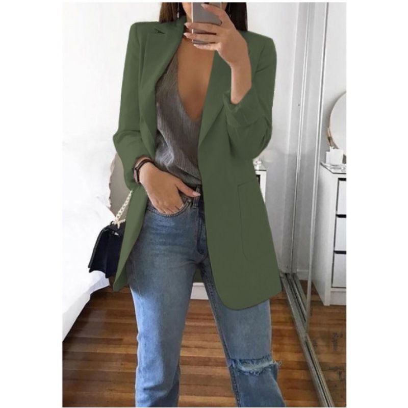 Women's Clothing Fashion Lapel Slim Cardigan Temperament Suit Jacket Women_autovado.com