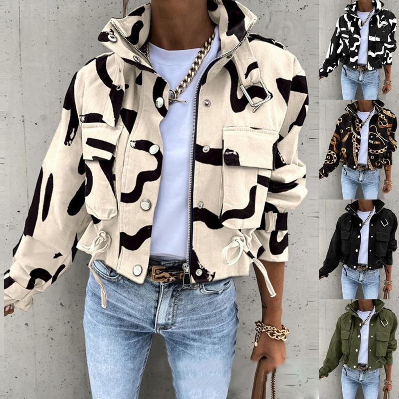 Women's Clothing autumn and winter new motorcycle jacket coat short tops _autovado.com