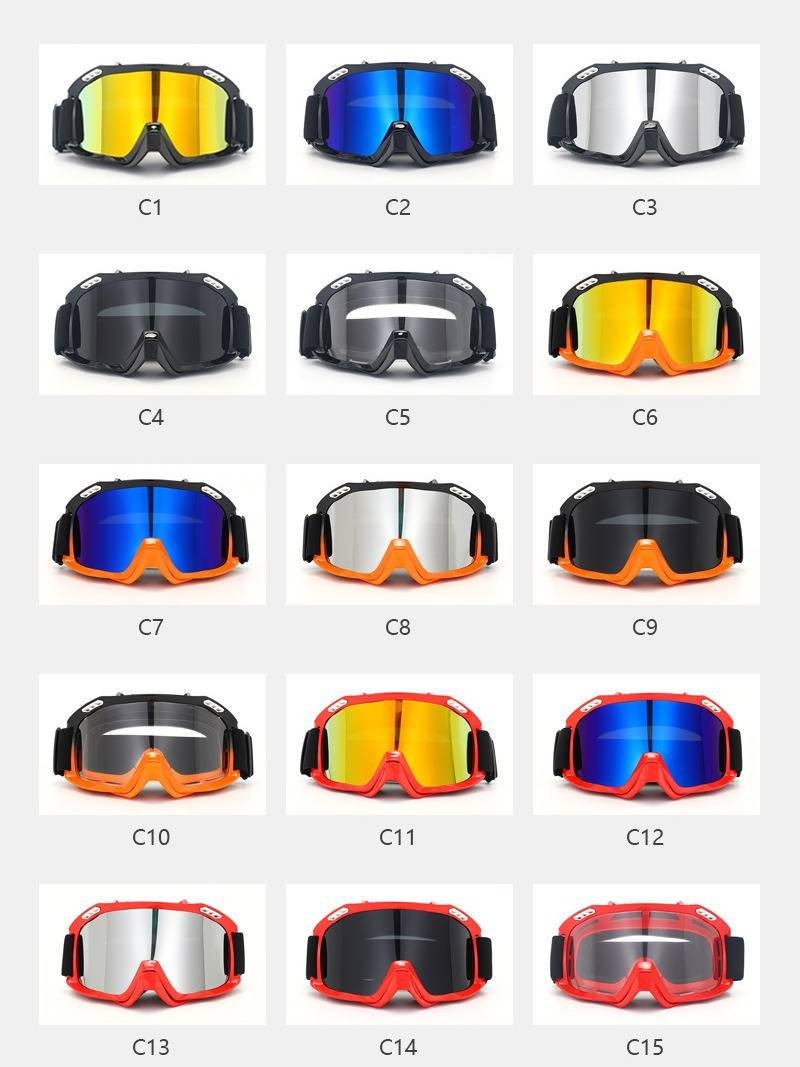 Motorcycle Goggles Off-Road Bike Windproof Sunglasses For Mountain Cycling Motocross Helmet Visor With Interchangeable Lenses_autovado.com