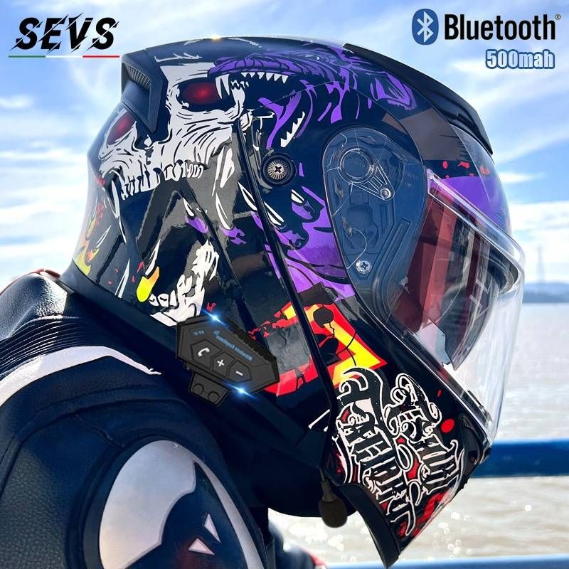 DOT & 3C Certified Modular Motorcycle Helmet With Dual Visor & Bluetooth – Flip-Up Full Face Helmet For Men & Women_autovado.com