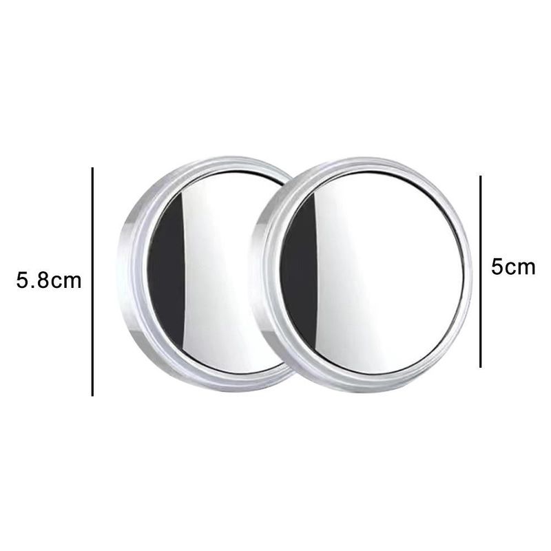 Car Rearview Small Circular Reverse Magic Device, Blind Spot, High-definition Waterproof Auxiliary Mirror, 360 Degree_autovado.com