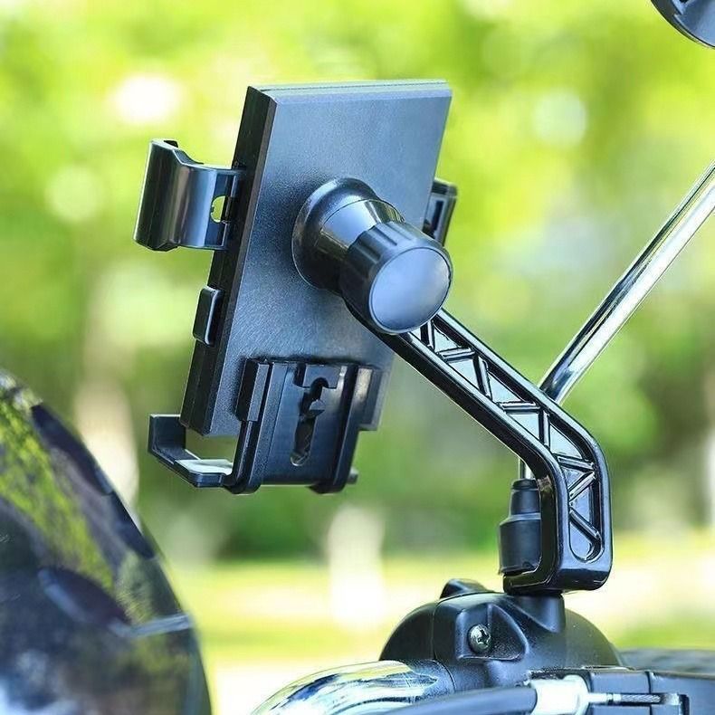 Mobile Motorcycle, Electric Bike, Holder, Rider Shock-absorbing Aluminum Outdoor Mobile Phone Holder_autovado.com