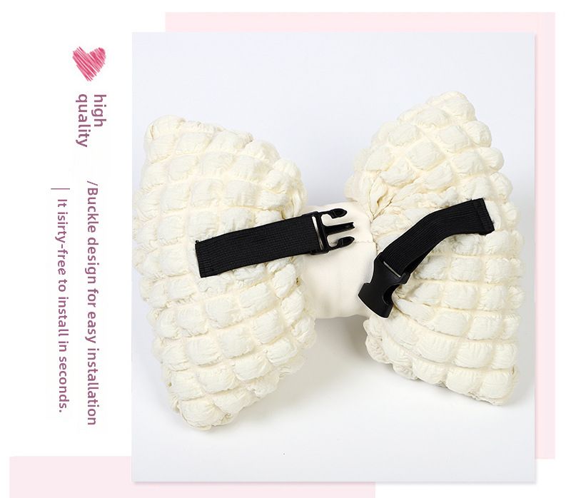 Car Headrest Neck Pillow Puff Car Seat Breathable Comfortable Headrest Internet Popular Car Interior Supplies Women_autovado.com