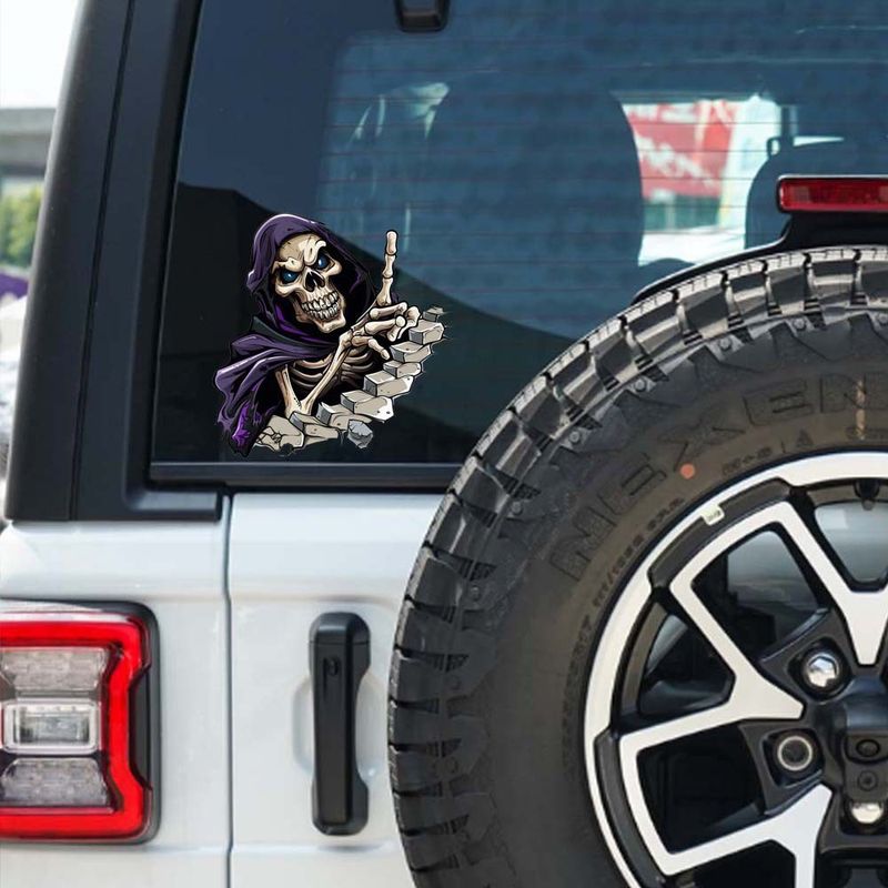 Halloween ghost face car stickers animal stickers motorcycle scratch cover creative body stickers_autovado.com