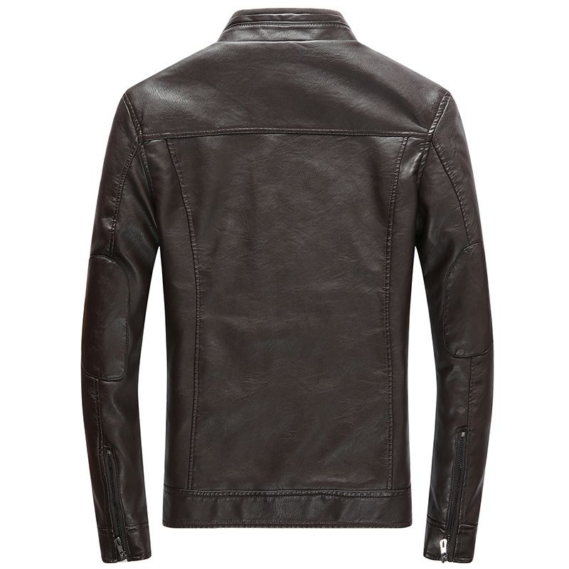 Men's Clothing New leather jacket for men, slim style jacket for young men,spring new style for men, handsome motorcycle men's leather jacket_autovado.com