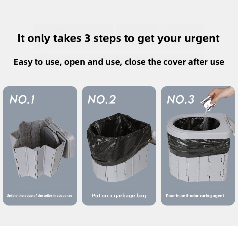 Folding Travel, Portable Adults, Emergency Car Use, Self Driving, Curing Agent For Odor Prevention, Outdoor Toilet_autovado.com