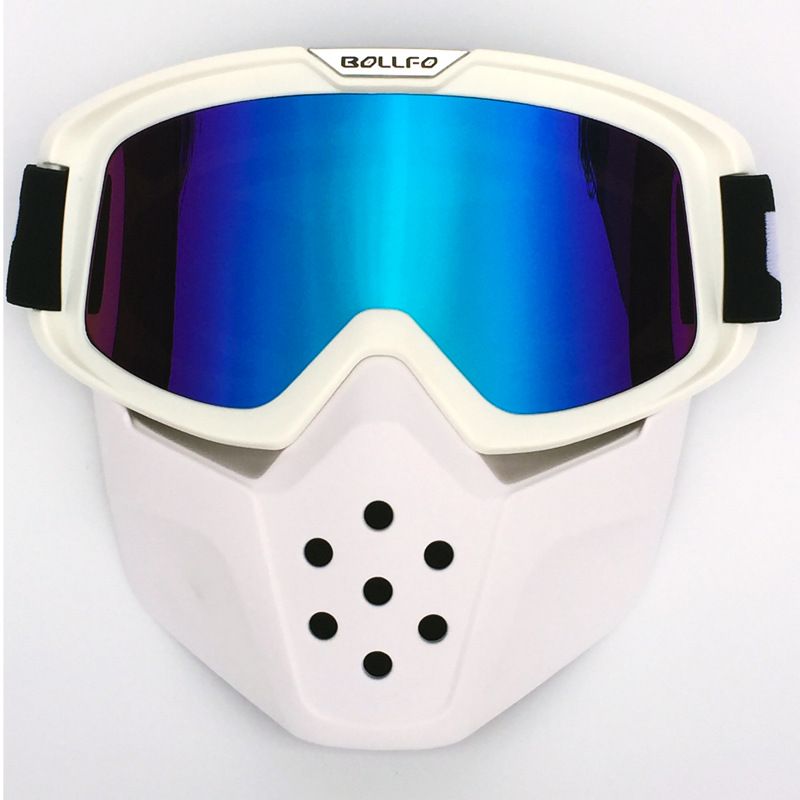 Retro Motorcycle Goggles – Anti-Fog, UV Protection, Interchangeable Lenses – Off-Road, Motocross, Cycling – Durable PC Frame_autovado.com