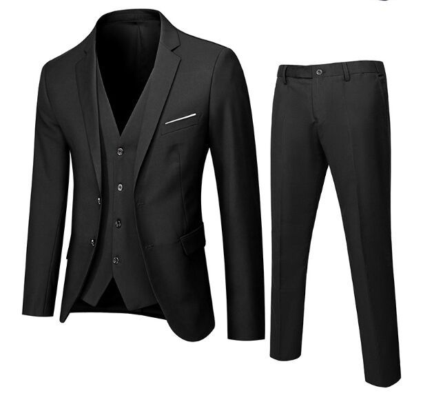 High Quality Men Suit Set Blazers Business 3 Pieces Formal Vest Pants Full Coats 2024 Wedd Elegant Jackets Free_autovado.com