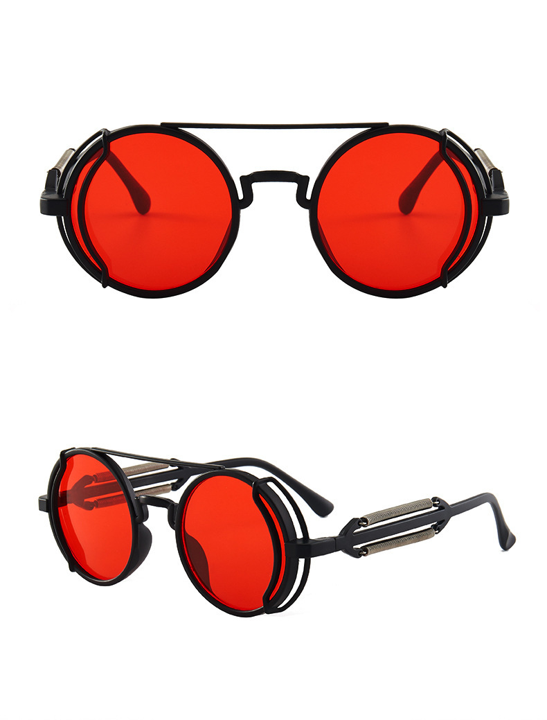 Unisex Cyberpunk trend Retro sunglasses Round sunglasses_autovado.com