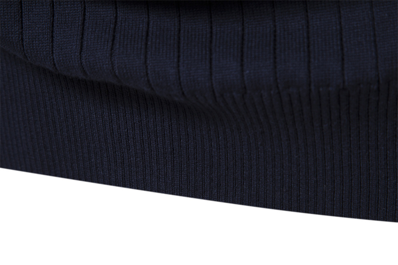 Man's clothing Stand collar men's sweater half zip solid color sweater quality men's wear_autovado.com