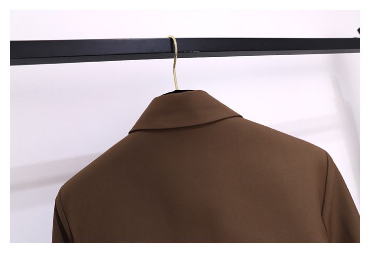 Spring And Autumn Windbreaker Women's New Top Korean Style Chic Coffee Colored Small Suit Jacket For Women Spring And Autumn High-end Suit For Women_autovado.com